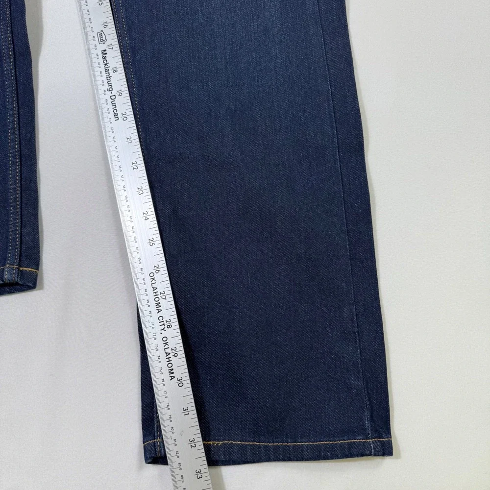 Levi's 505 Jeans Mens 36x32 Dark Wash Blue Stretch Straight Leg Regular Fit NEW